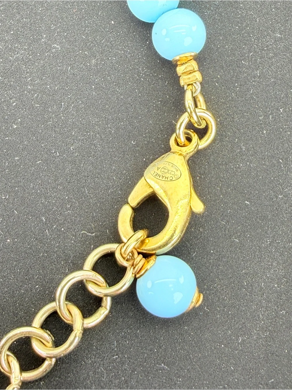Chanel Choker Coco Mark/Flower C23A Choker Tiffany Blue